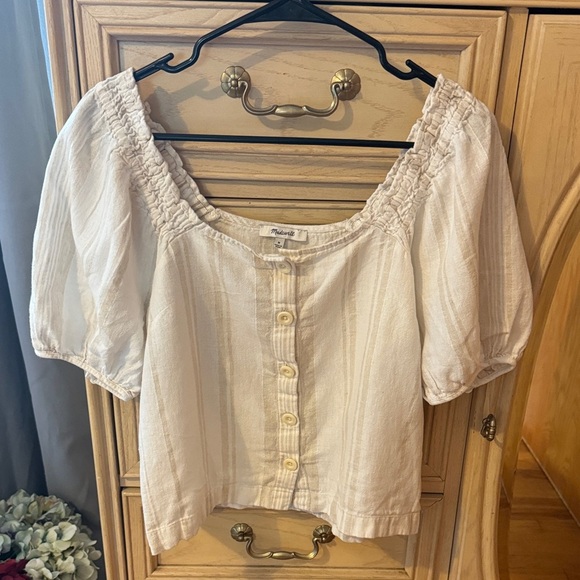 Madewell Stripe Blouse - Picture 1 of 9